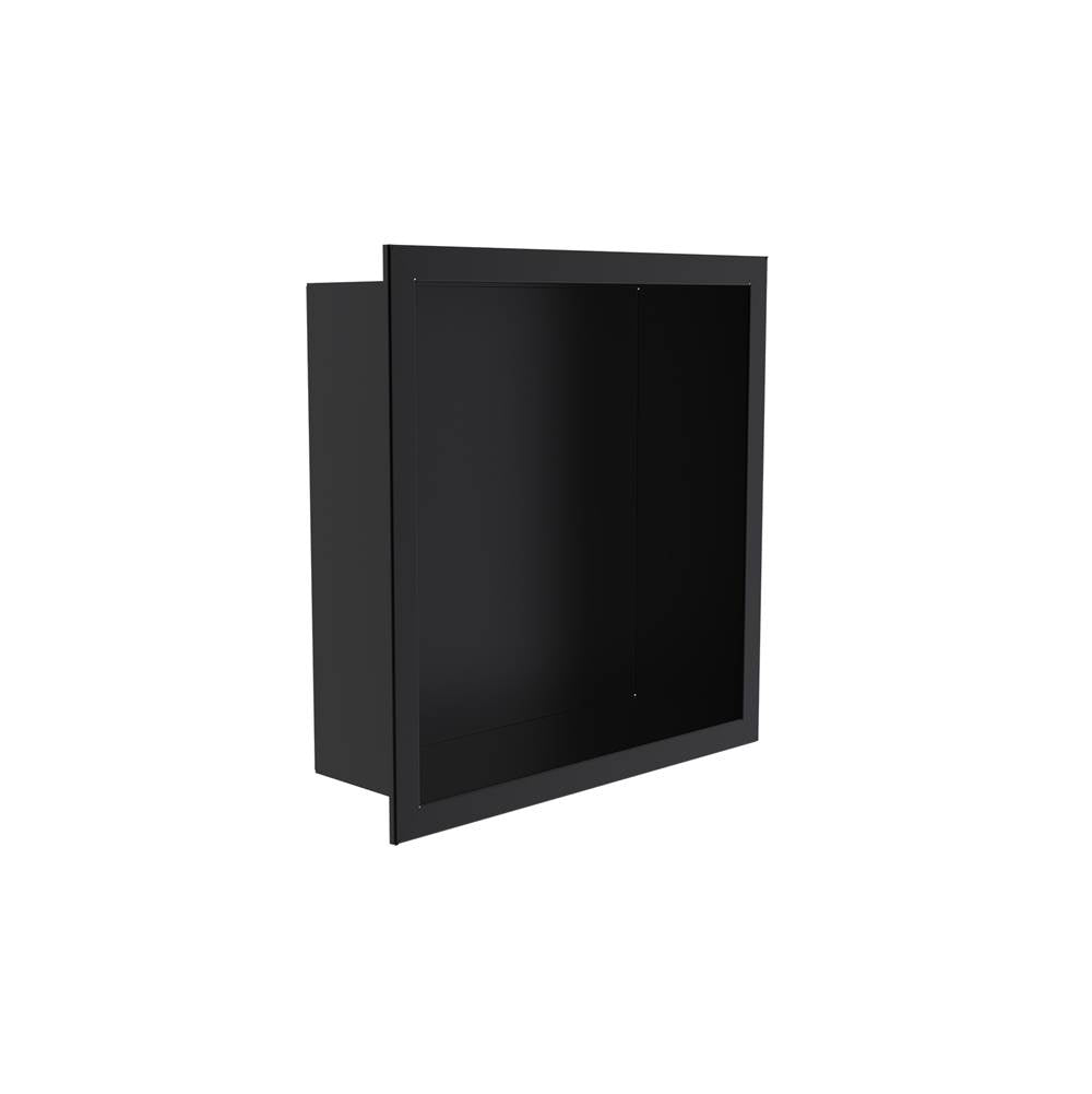 Kartners - Shower Niches - 12-inch x 12-inch Surface Mount Shower Niches-Matte Black - Matte Black