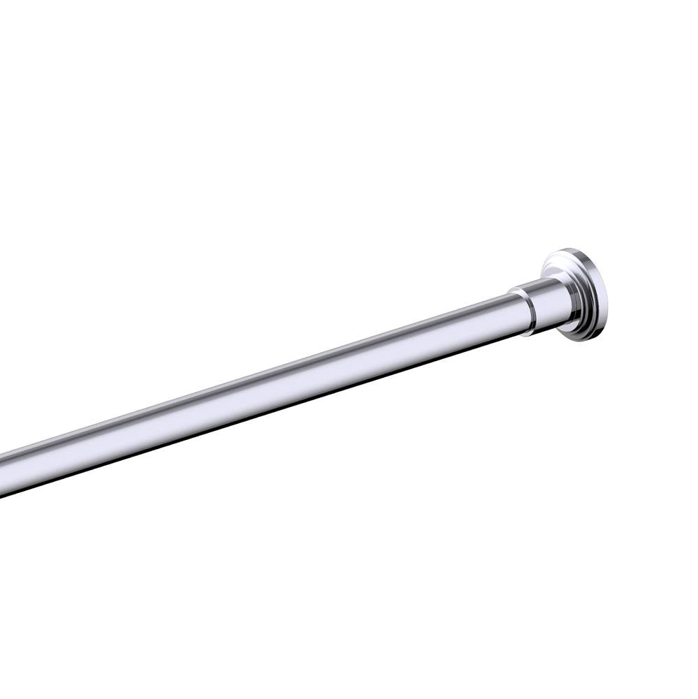 Kartners - FLORENCE - Kartners Round Shower Rod-Polished Chrome - Polished Chrome