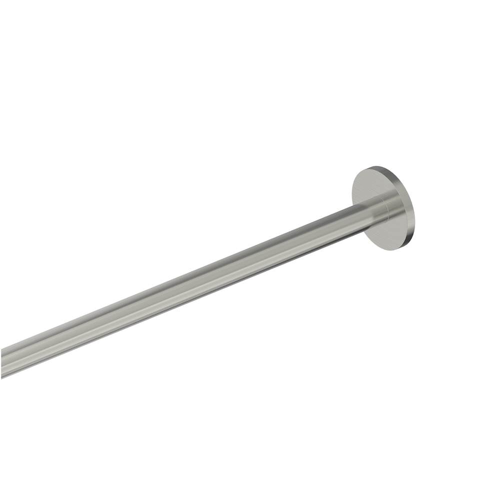 Kartners - Shower Rods - 6 Feet (72-inch) Straight Shower Rod with Round Ends - Satin Finish - Satin Finish