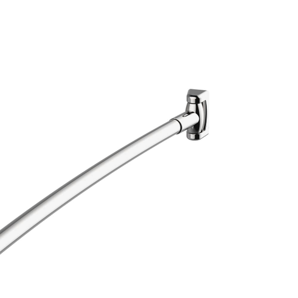 Kartners - Shower Rods - Adjustable Curved Shower Rod-Satin Finish - Satin