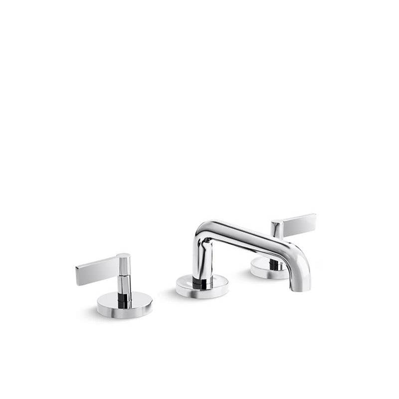 Kallista - OneE Basin Set, Low Spout, Lever Handle - Unlacquered Brass