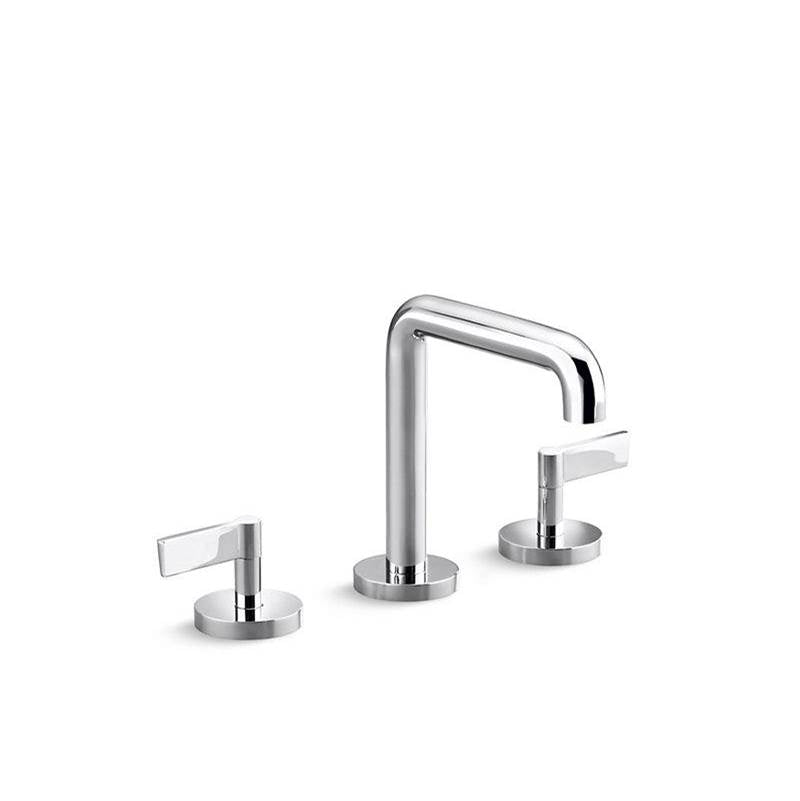 Kallista - OneE Basin Set, Tall Spout, Lever Handle - Unlacquered Brass