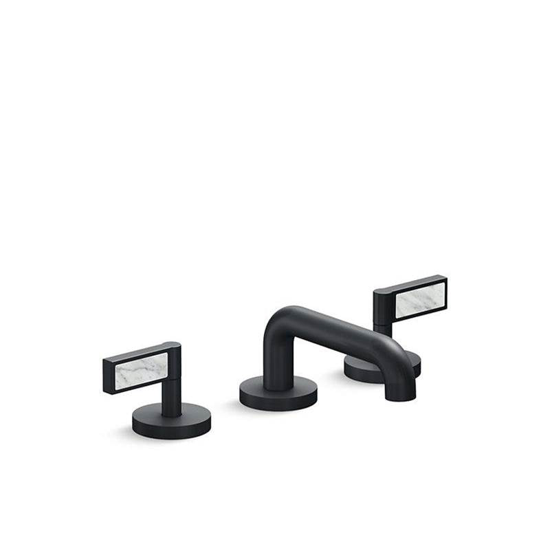 Kallista - OneE Basin Set, Lever, Wc Stone - Unlacquered Brass