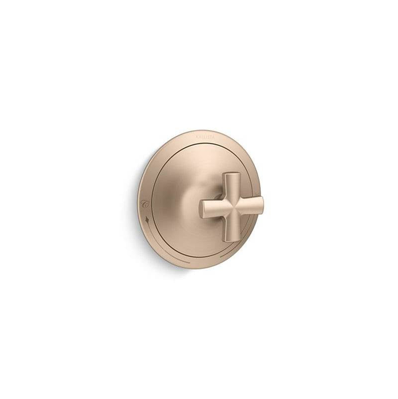 Kallista - Script Thermo Trim, Cross Handle - Polished Chrome