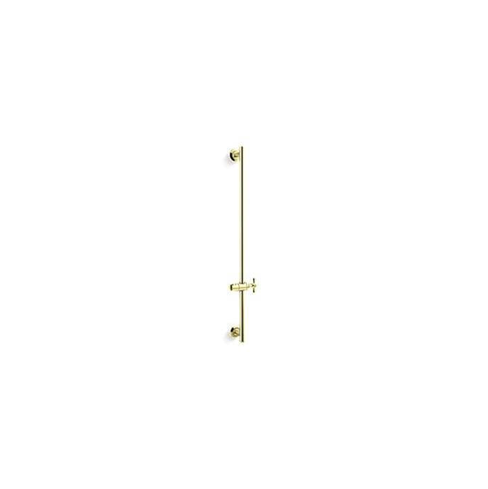 Kallista - Traditional Slidebar With Cross Handle - Unlacquered Brass