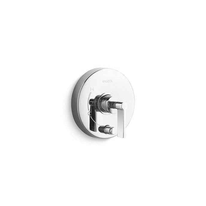 Kallista - OneE Pb Shower Trim W/Divrt, Lever Hdl - Unlacquered Brass