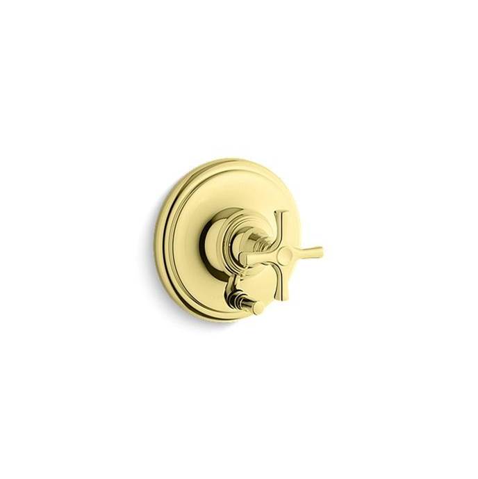 Kallista - Bellis Pressure Balance W/Div, Cross - Unlacquered Brass
