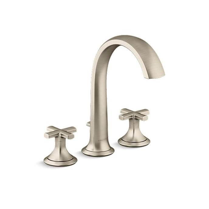Kallista - Script Deckmnt Bath Faucet Crss Hndl - Brushed Bronze