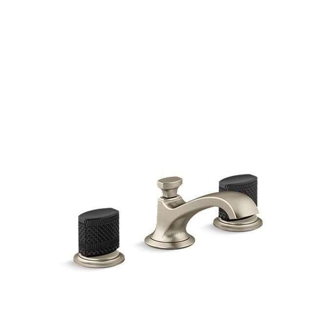 Kallista - Script Sink Faucet, Low Spt, Blk Porc - Brushed Bronze