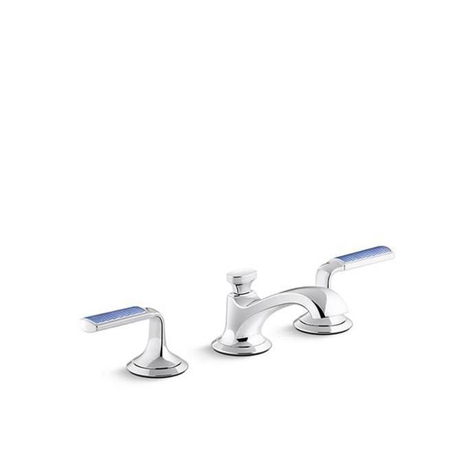 Kallista - Script Snk Fct Low Spt Enml Blue Wave - Polished Chrome
