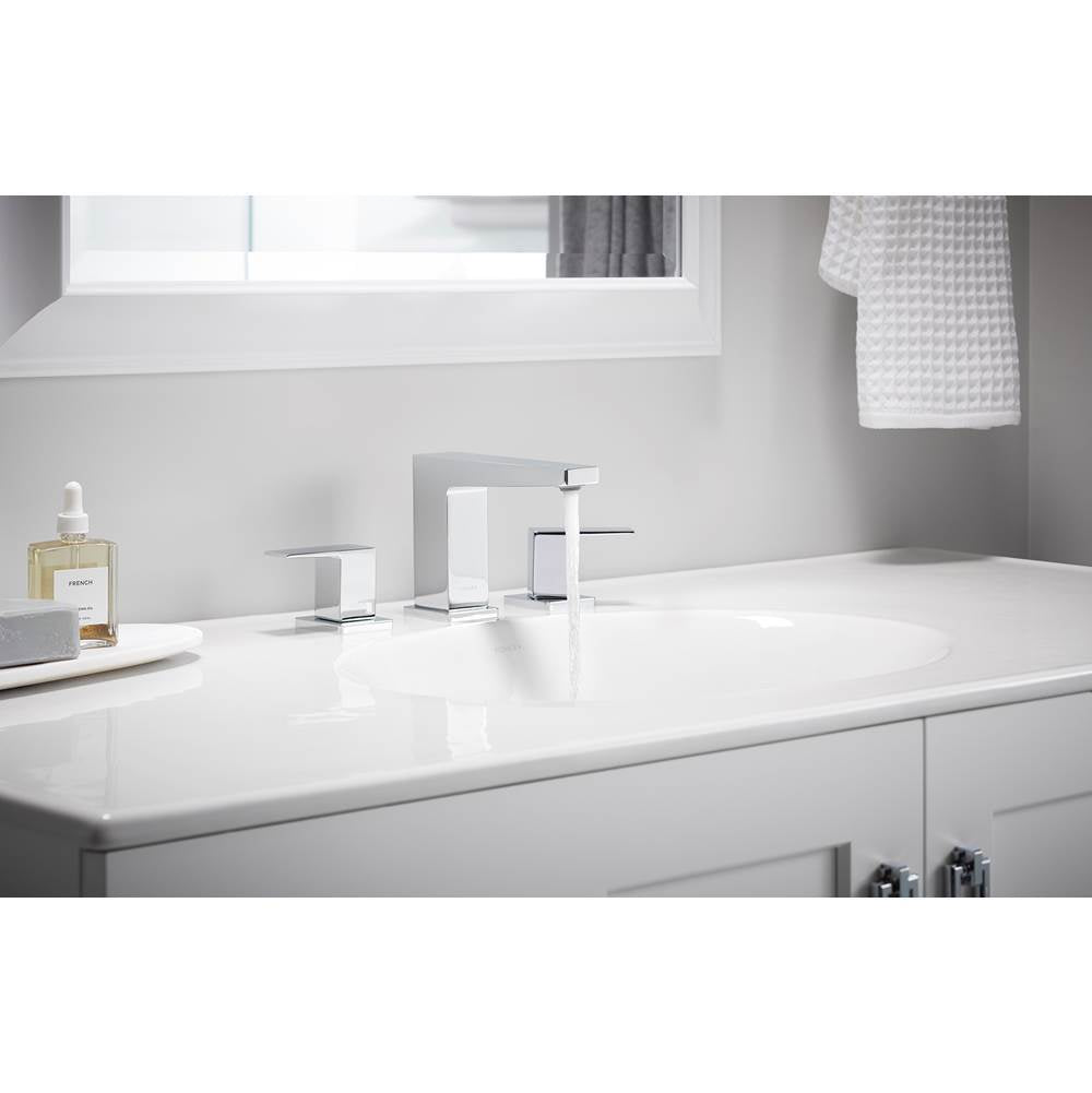 Honesty Widespread bathroom sink faucet, 0.5 gpm