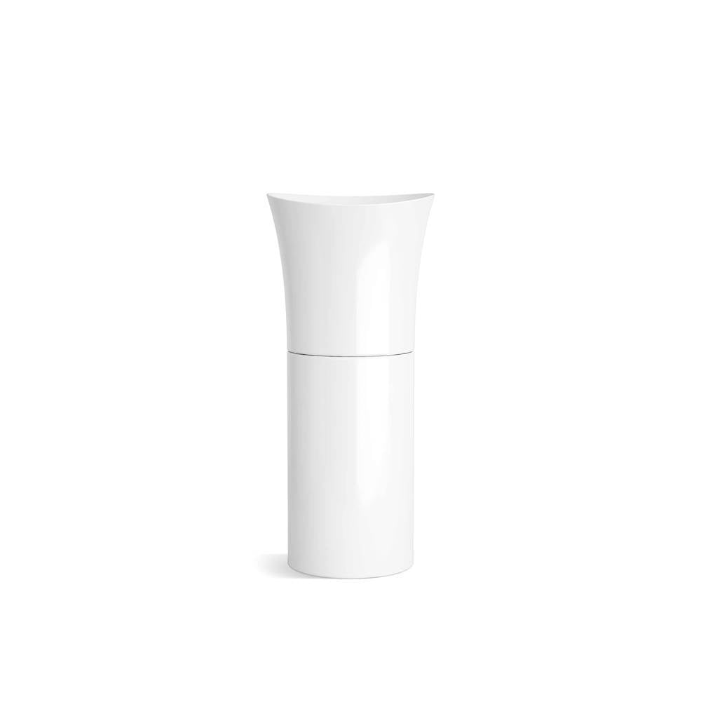 VeilE 16'' pedestal bathroom sink, no overflow