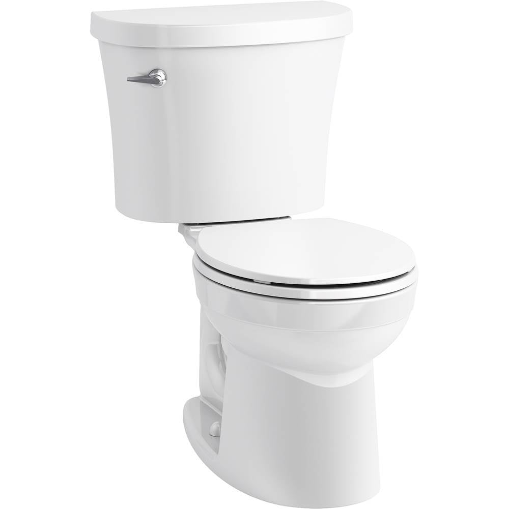 Kohler - KingstonE Two-piece round-front toilet, 1.28 gpf - White