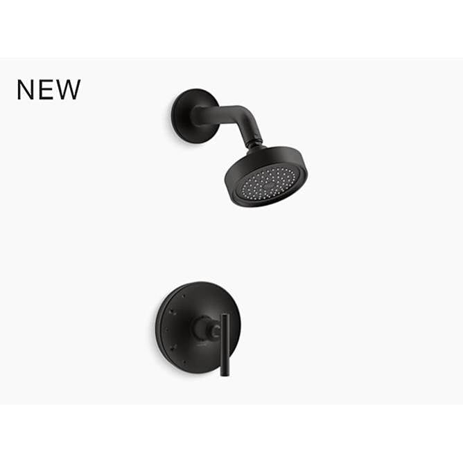 Kohler - Purist Rite-Temp shower trim kit with lever handle, 2.5 gpm - Matte Black