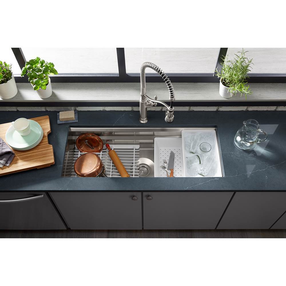 Prolific 44'' undermount single-bowl workstation kitchen sink
