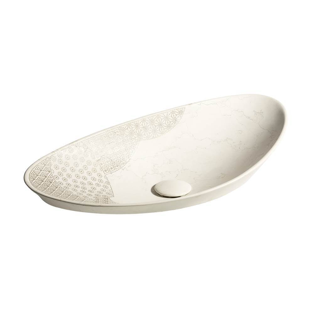 Kohler - Kensho 28'' oval vessel bathroom sink, no overflow - Biancone