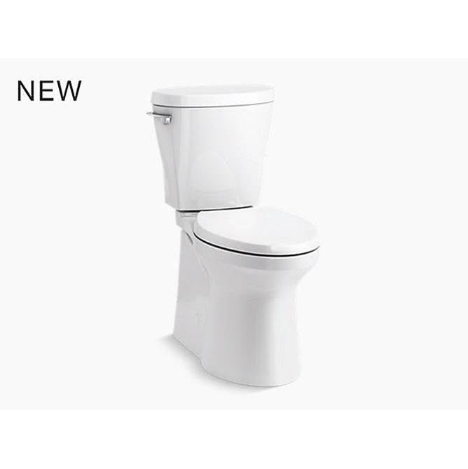 Kohler - Betello Two-piece elongated toilet with skirted trapway, 1.28 gpf - White