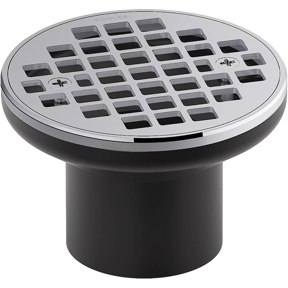 Kohler - Clearflo Round brass tile-in shower drain (drain body not included) - Polished Chrome