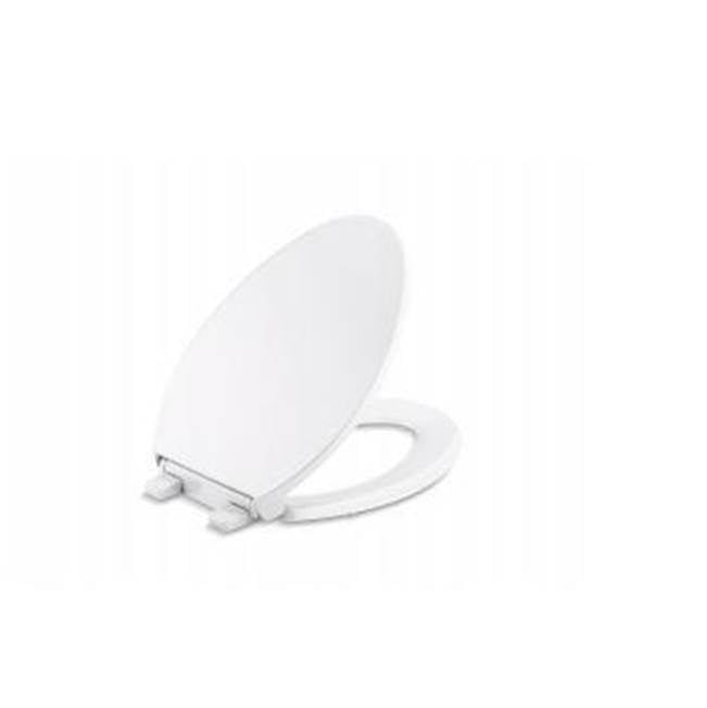 Kohler - Border ReadyLatch Quiet-CloseE elongated toilet seat with antimicrobial agent - Biscuit