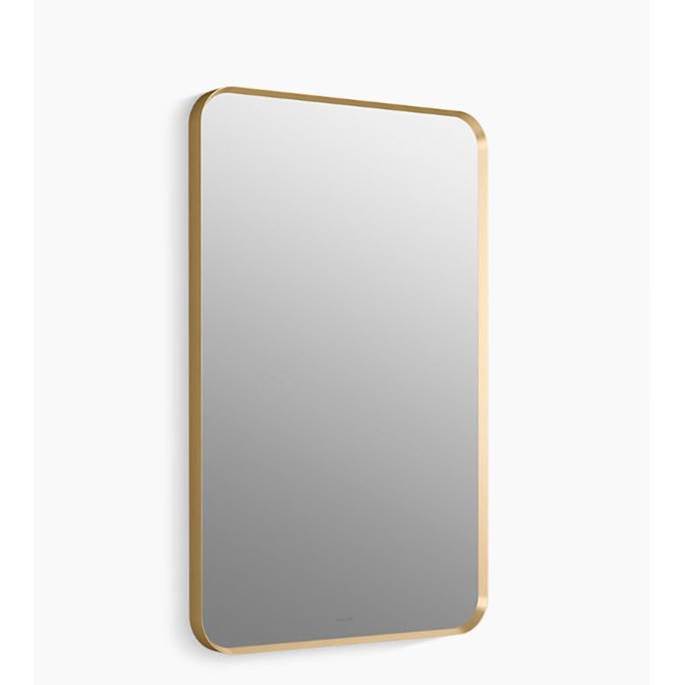 Kohler - Essential 22'' x 34'' rectangular framed mirror - Moderne Brushed Gold