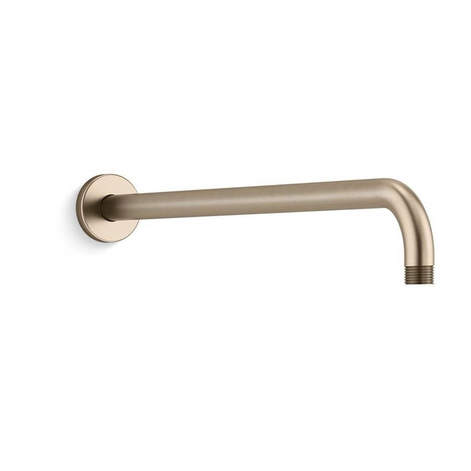Kohler - Statement 19'' wall-mount single-function rainhead arm and flange - Vibrant Brushed Bronze