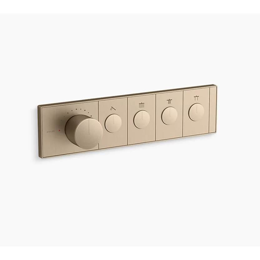 Kohler - Anthem Four-outlet recessed mechanical thermostatic valve control - Vibrant Brushed Bronze