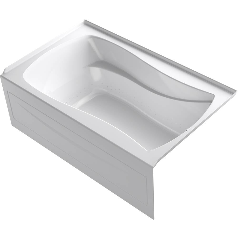 Kohler - Mariposa 60'' x 36'' alcove Heated BubbleMassageE air bath with Bask heated surface, right drain - White