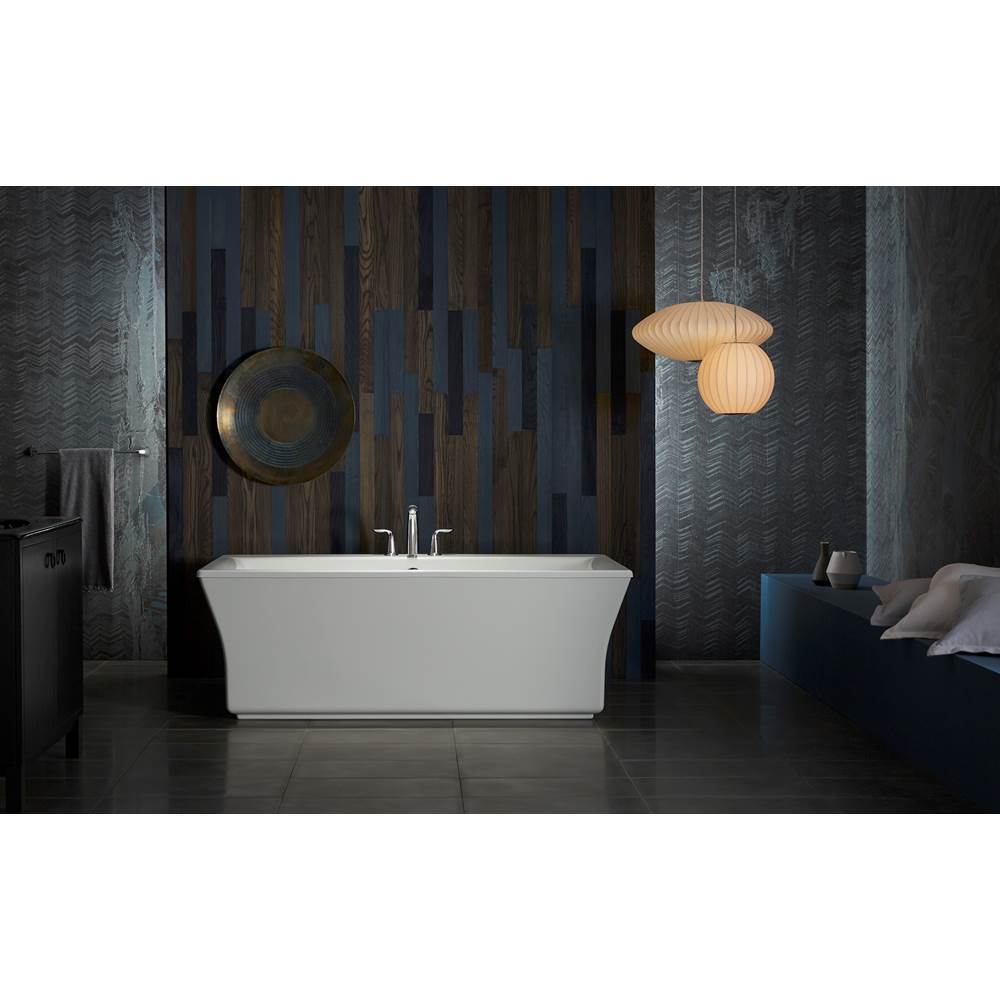 Stargaze 60-1/4'' x 34-1/4'' freestanding bath with fluted shroud