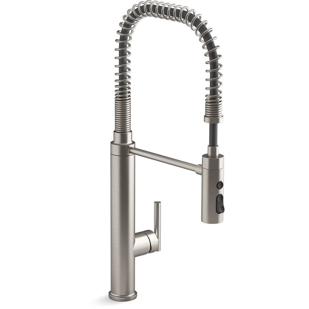 Kohler - Purist Semi-professional kitchen sink faucet with three-function sprayhead - Vibrant Stainless