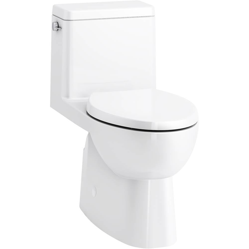 Kohler - Reach One-piece compact elongated toilet with skirted trapway, 1.28 gpf - White