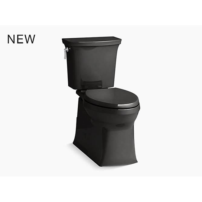 Kohler - Corbelle Two-piece elongated toilet with skirted trapway, 1.28 gpf - Black