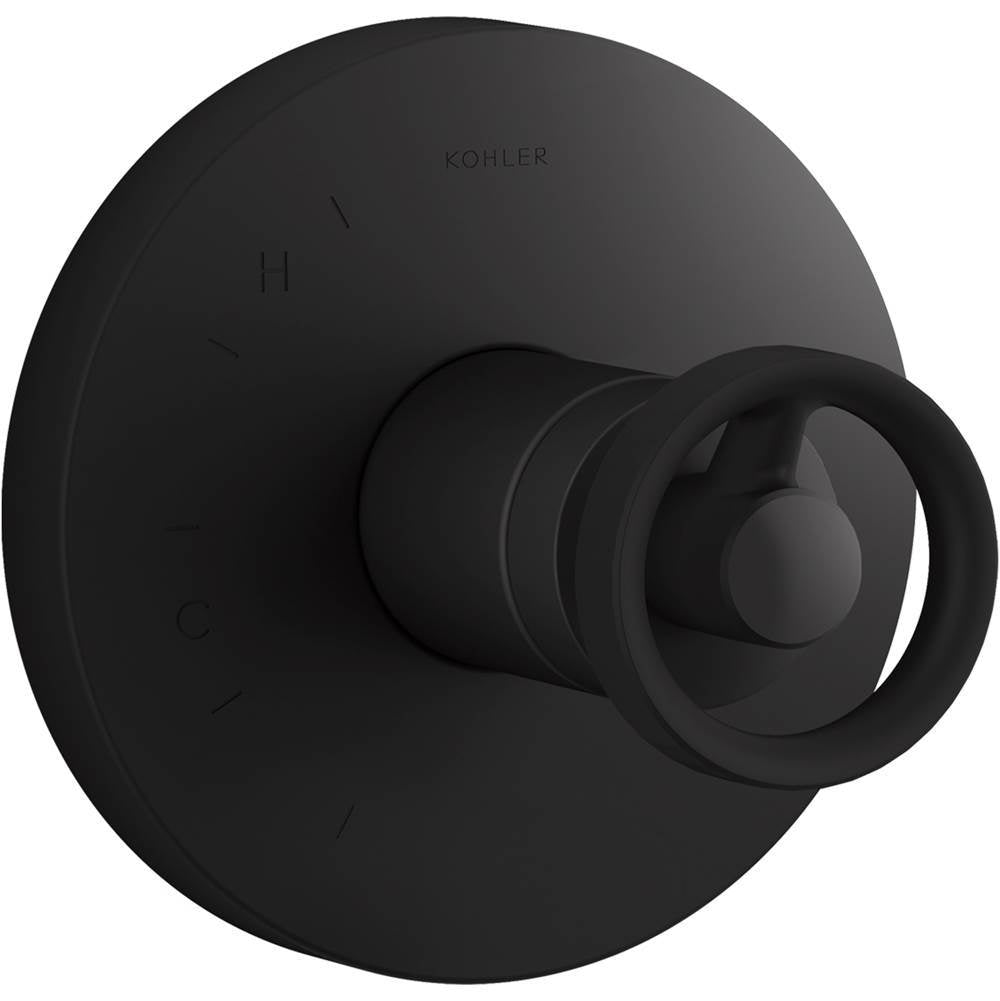 Kohler - Components Rite-Temp valve trim with Industrial handle - Matte Black