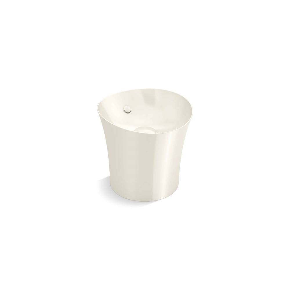 Kohler - VeilE 16'' round vessel bathroom sink or pedestal sink basin - Biscuit