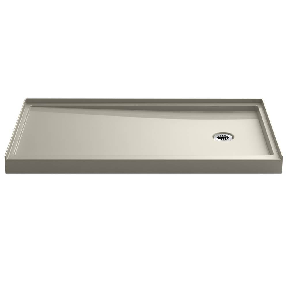 Kohler - Rely 60-in x 32-in Single-Threshold Shower Base with Right-hand Drain, Dune - Dune