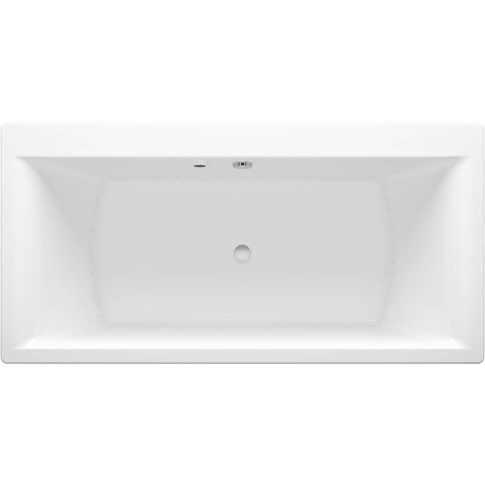Stargaze 72'' x 36'' freestanding bath with Bask heated surface and straight shroud