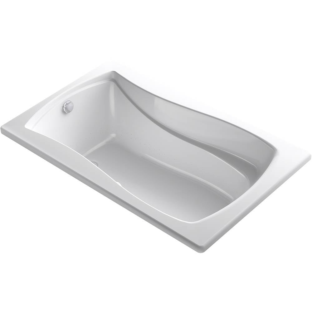Kohler - Mariposa 60'' x 36'' drop-in Heated BubbleMassageE air bath with Bask heated surface - White