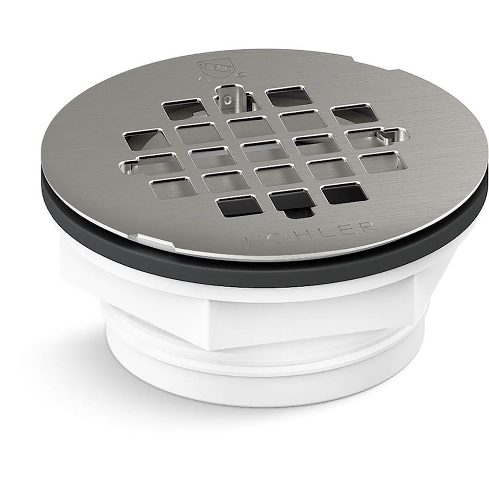 Kohler - Round PVC shower receptor drain - Brushed Stainless