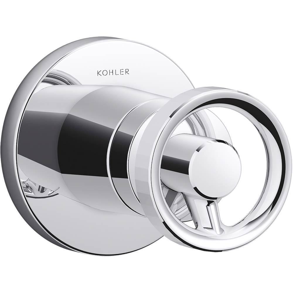 Kohler - Components MasterShower transfer valve trim with Industrial handle - Polished Chrome