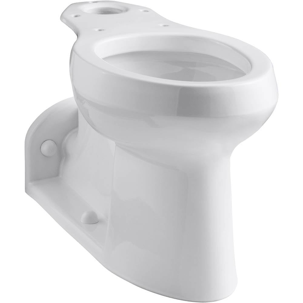Kohler - BarringtonE Floor-mount rear spud antimicrobial toilet bowl with skirted trapway - White