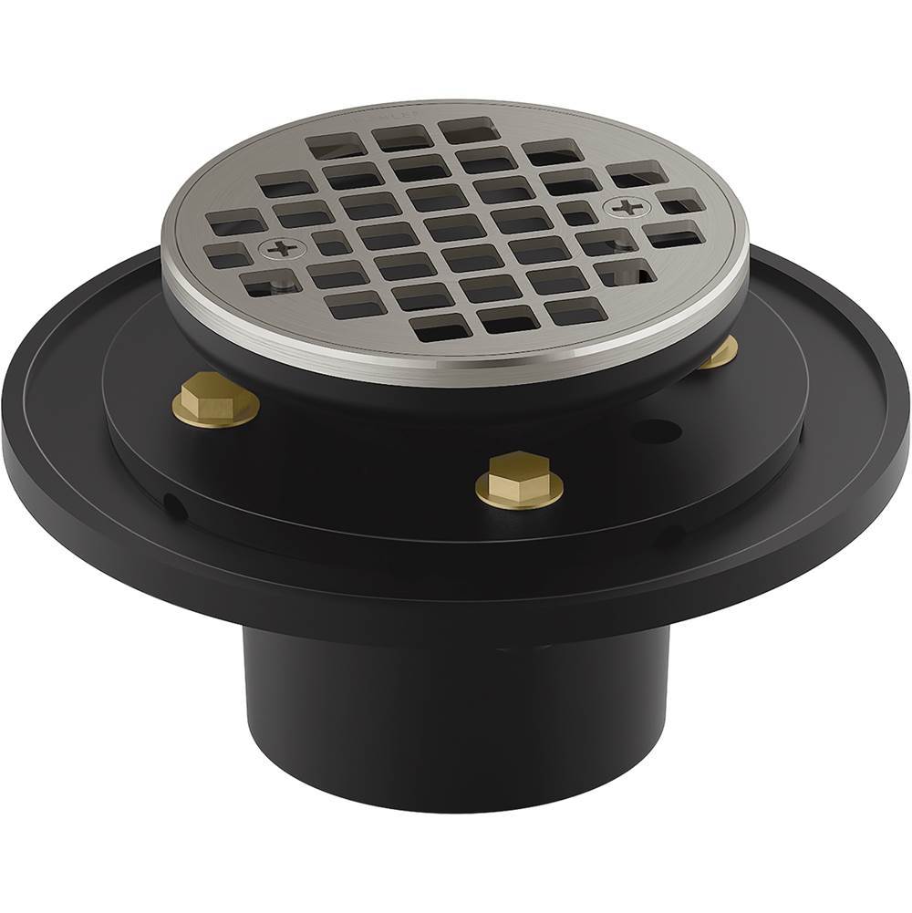 Kohler - Clearflo Round brass tile-in shower drain - Vibrant Brushed Nickel