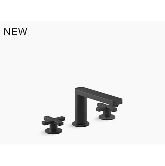 Kohler - Composed Widespread bathroom sink faucet with Cross handles, 1.2 gpm - Matte Black