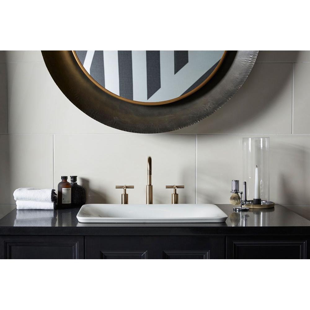SartorialE Herringbone Carillon 21'' rectangular drop-in bathroom sink, no overflow