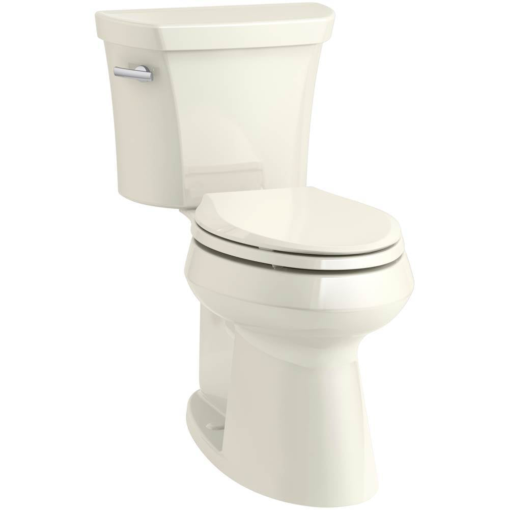Kohler - Highline Two-piece elongated toilet with concealed trapway, 1.28 gpf - Biscuit
