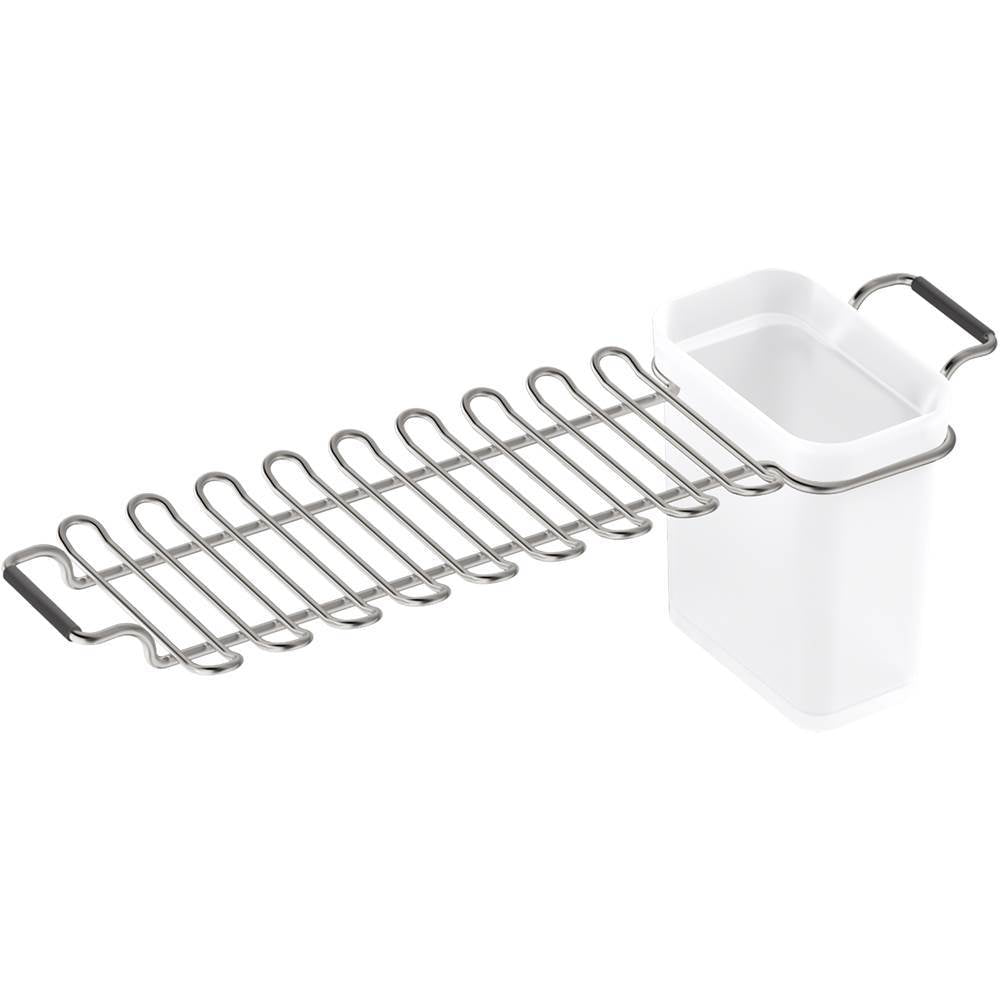 Kohler - Farmstead Utility rack with cup - Stainless Steel