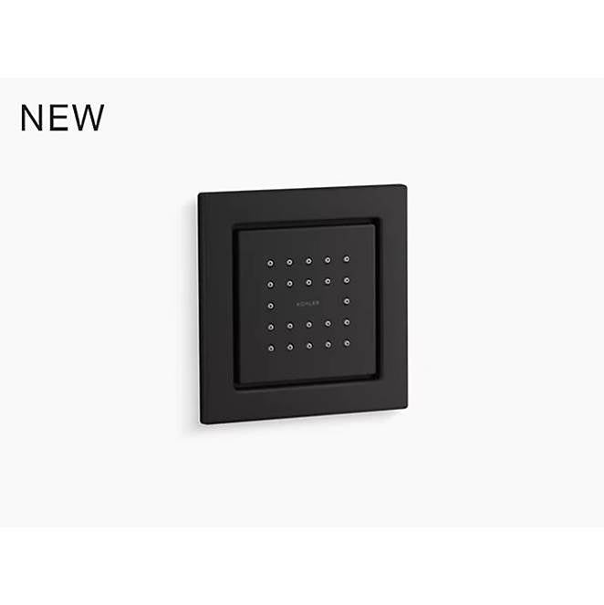 Kohler - WaterTile Square 22-nozzle single-function body spray, 2.5 gpm - Matte Black