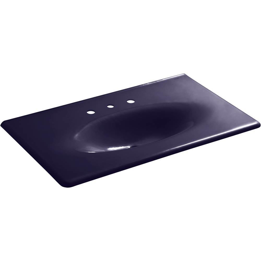 Kohler - Iron/Impressions 37'' Enameled cast iron vanity top with integrated oval sink - Indigo Blue