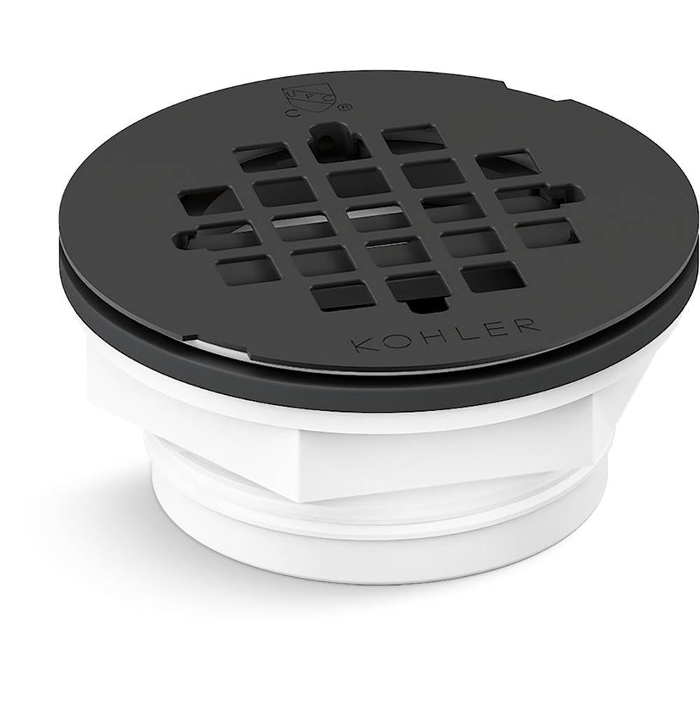 Kohler - Round PVC shower receptor drain - Matte Black