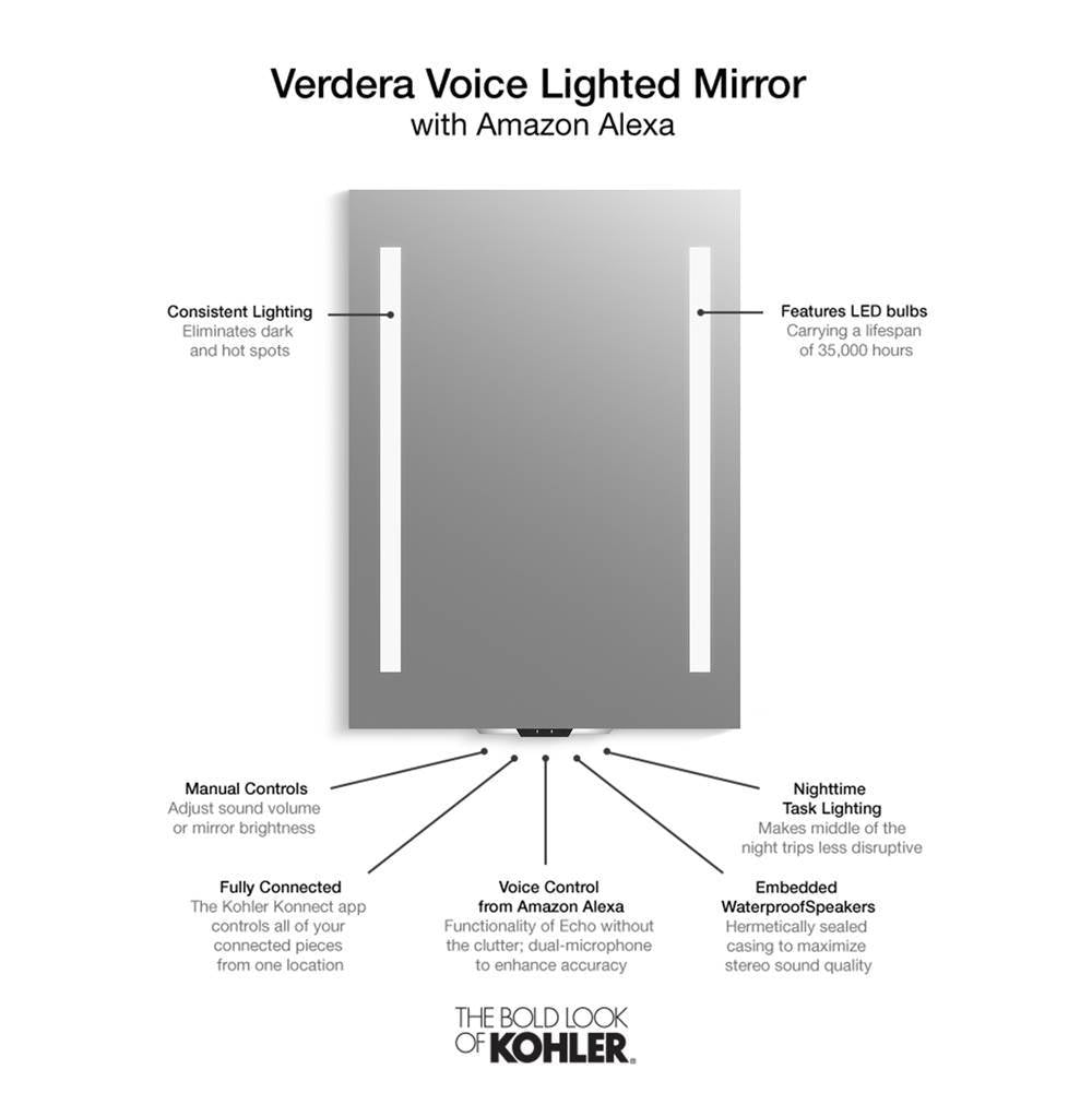 Verdera 24'' x 33'' lighted mirror