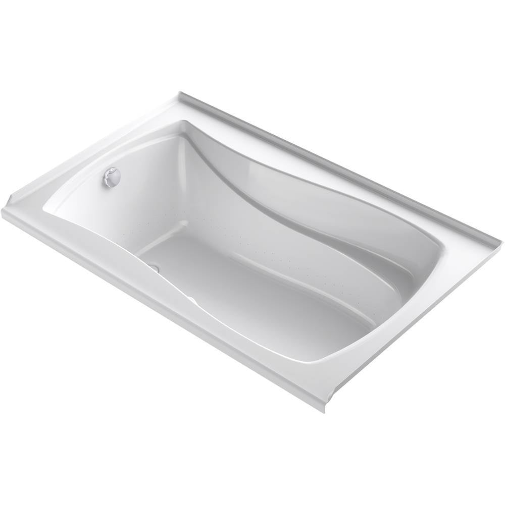 Kohler - Mariposa 60'' x 36'' alcove Heated BubbleMassageE air bath with Bask heated surface, left drain - White