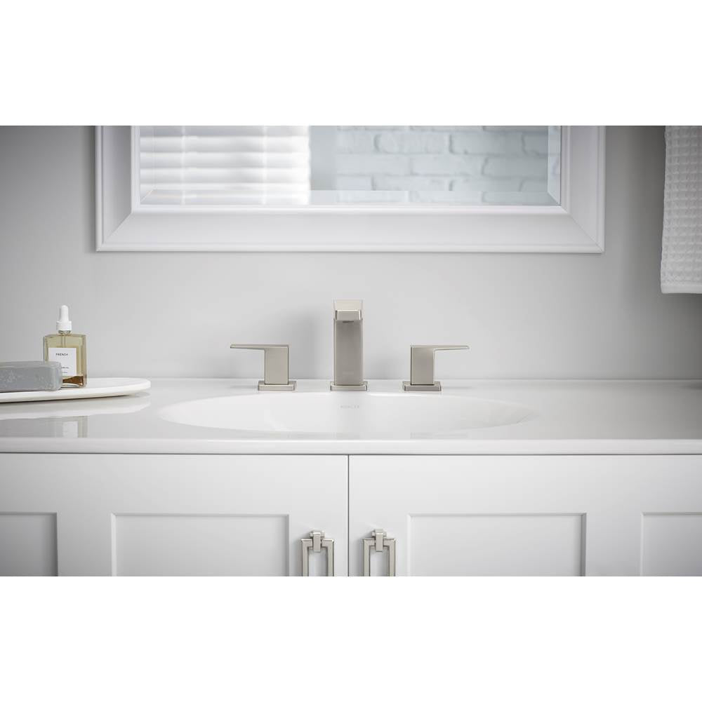 Honesty Widespread bathroom sink faucet, 0.5 gpm